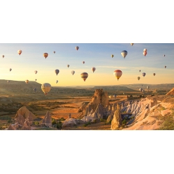 Kunstdruck, Leinwandbilder, Heißluftballons in Kappadokien, Türkei
