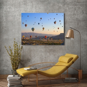 Tableau sur toile, affiche, Vol au-dessus de la Cappadoce, Turquie