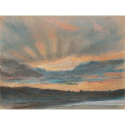 Kunstdruck, Leinwandbilder, Sonnenuntergang von Eugene Delacroix