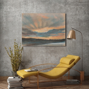 Tableau sur toile, affiche, Coucher du soleil de Eugene Delacroix