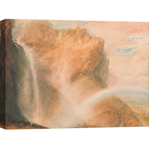 Art print, Upper Fall of the Reichenbach, Rainbow by William Turner