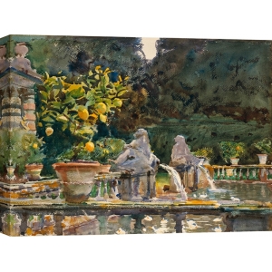 Quadro John Singer Sargent, Villa di Marlia, Lucca, fontana