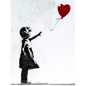 Tableau Banksy jeune fille avec un ballon Great Eastern Street