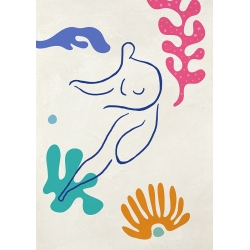 Leinwandbilder im Matisse-Stil, Spielen in den Wellen I