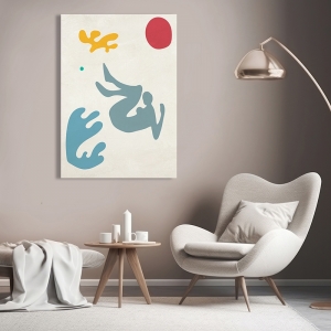 Quadro, stampa stile Matisse, Giocando tra le onde II