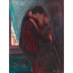 Quadro, stampa su tela Edvard Munch, Il bacio