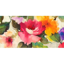 Art print and canvas, Flower parade by Kelly Parr
