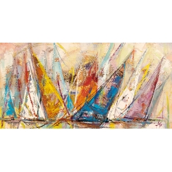 Kunstdruck, Leinwandbilder, Regatta-Segelboote I von Luigi Florio
