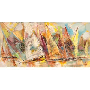 Art print and canvas, Racing sailboats by Luigi Florio