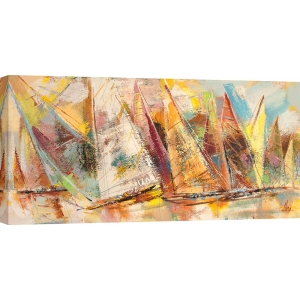 Art print and canvas, Racing sailboats by Luigi Florio