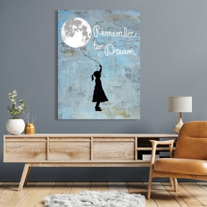 Tableau pour chambre enfant, toile, affiche Remember to Dream