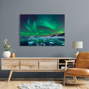 Art print and canvas, Aurora Borealis, Iceland