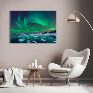 Foto-Kunstdruck, Leinwandbilder, Aurora Borealis, Island