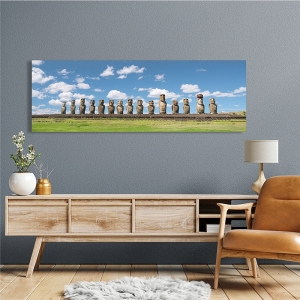 Art print and canvas, Moai statues in Easter Island, Rapa Nui