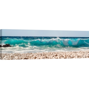 Cuadro fotográfico, Olas en una playa de guijarros