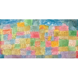 Cuadro en lienzo y lámina, Paisaje colorido de Paul Klee