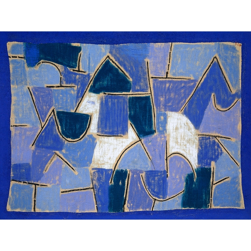 Cuadro en lienzo y lámina, Noche azul, 1937 de Paul Klee