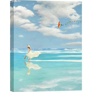 Tableau sur toile femme, Volant sur l'eau (détail) de Benson