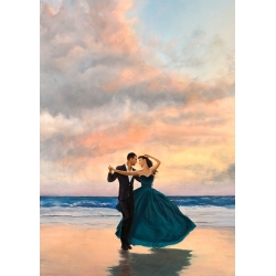 Kunstdruck, Leinwandbilder, Tanzen am Strand (Detail) von Pierre Benson