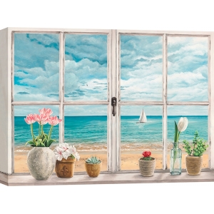 Kunstdruck, Leinwandbilder, Ein Fenster am Meer von Remy Dellal