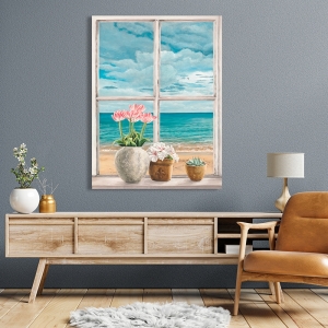 Tableau sur toile, affiche Fenêtre sur la mer I de Remy Dellal