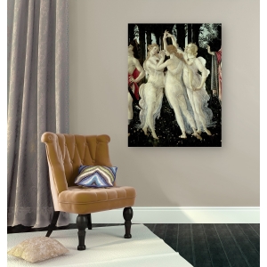 Leinwandbilder. Botticelli Sandro, Die drei Grazien (Detail des Frühlings)