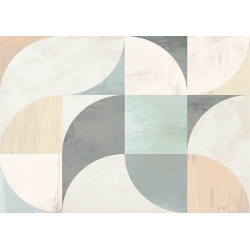 Neutral geometric print, Washed Sophistication by Sandro Nava