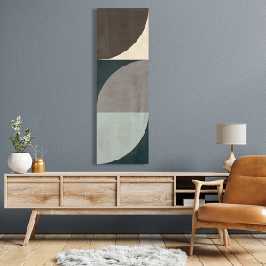 Geometric print and canvas, Mansion Panel II by Sandro Nava