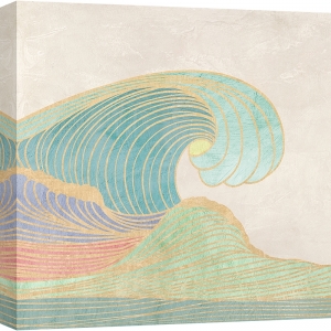 Nordic art print and canvas, The Wave by Sayaka Miko
