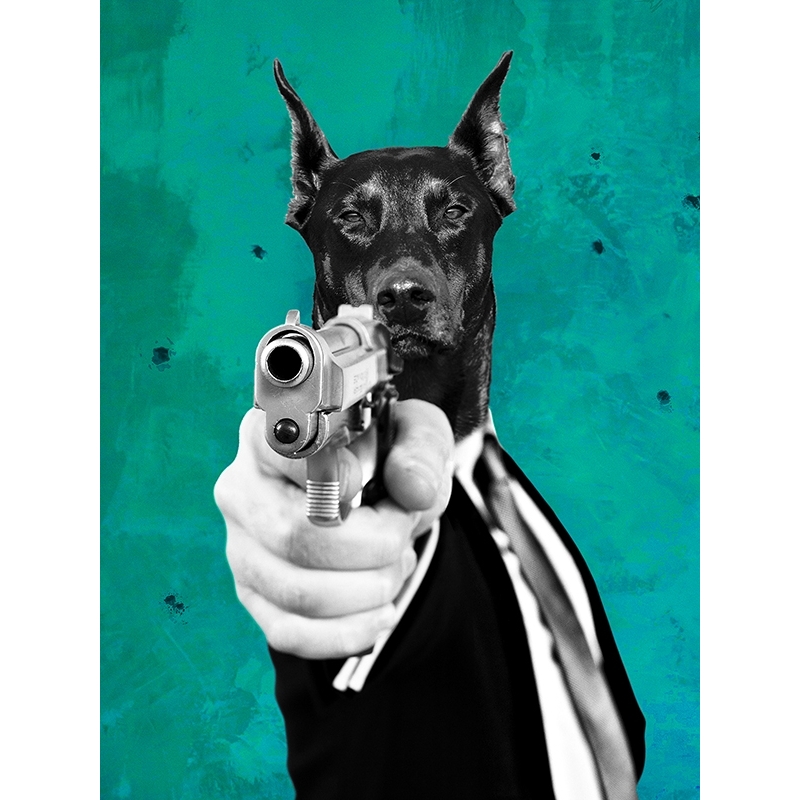 Moderne Leinwandbilder mit Hunden, Reservoir Dogs I von VizLab