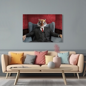 Modern animal art print with tiger, El Tigre by  VizLab