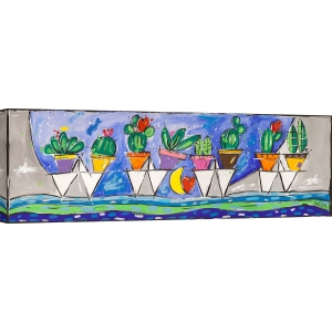 Tableau coloré avec cactus, Jardin flottant de Wallas