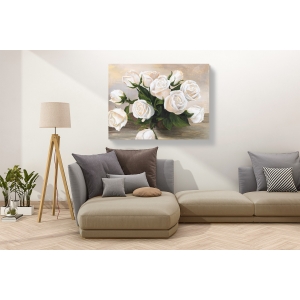 Wall art print and canvas. Silvia Mei, Rose vase