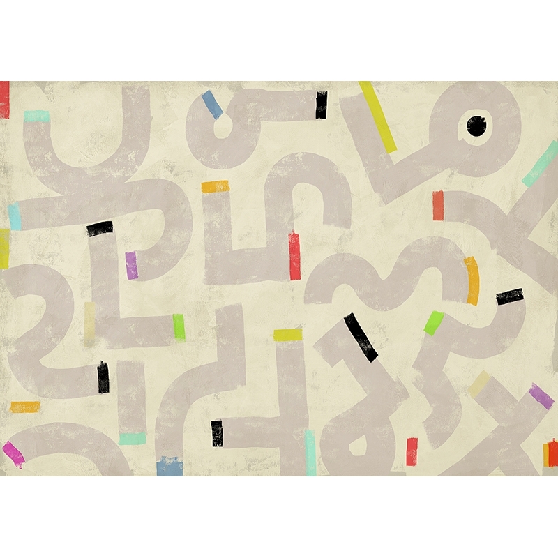 Cuadro abstracto minimalista en lienzo, Funky Signs de Kaj Rama