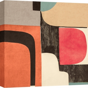 Abstrakter geometrischer Leinwandbild, Pale Summer I, Steve Roja