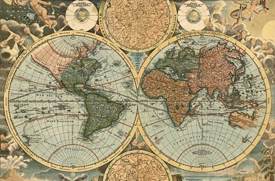 Mappe Antiche, Planisferi, Botaniche | Quadri e Stampe su Tela